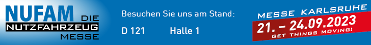 NUFAM 2023 Messe Karlsruhe – 21.09.2023 bis 24.09.2023 – TruckWarn und 1-Net-Technik