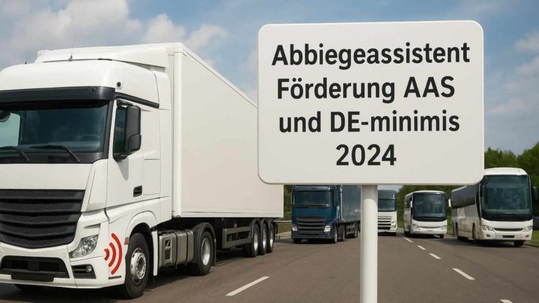 Abbiegeassistent Förderung AAS und DE minimis 2024