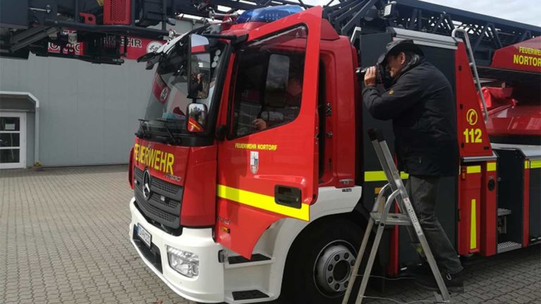 Sicheres Abbiegen im Toten Winkel bei der Feuerwehr Nortorf