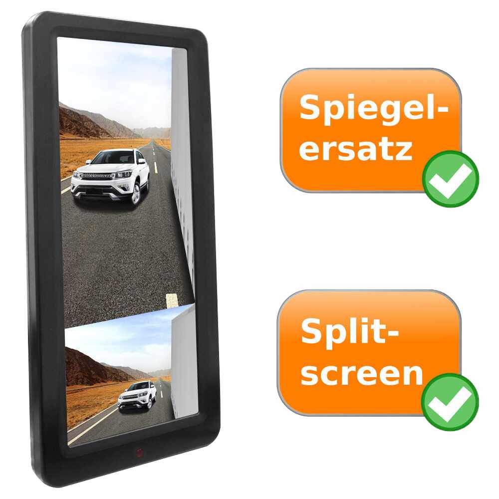 MO2012 12 3 Zoll Monitor Fuer 2 Kameras CVBS AHD 12 Zoll Spiegelersatz Monitor Splitscreen 03